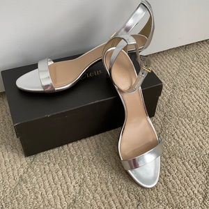 J.Crew Silver Metallic Kitten Heels